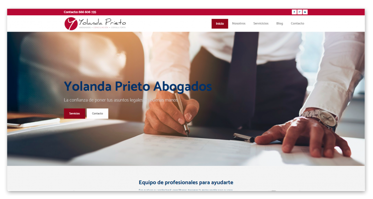 Diseño Web Yolanda Prieto Abogados